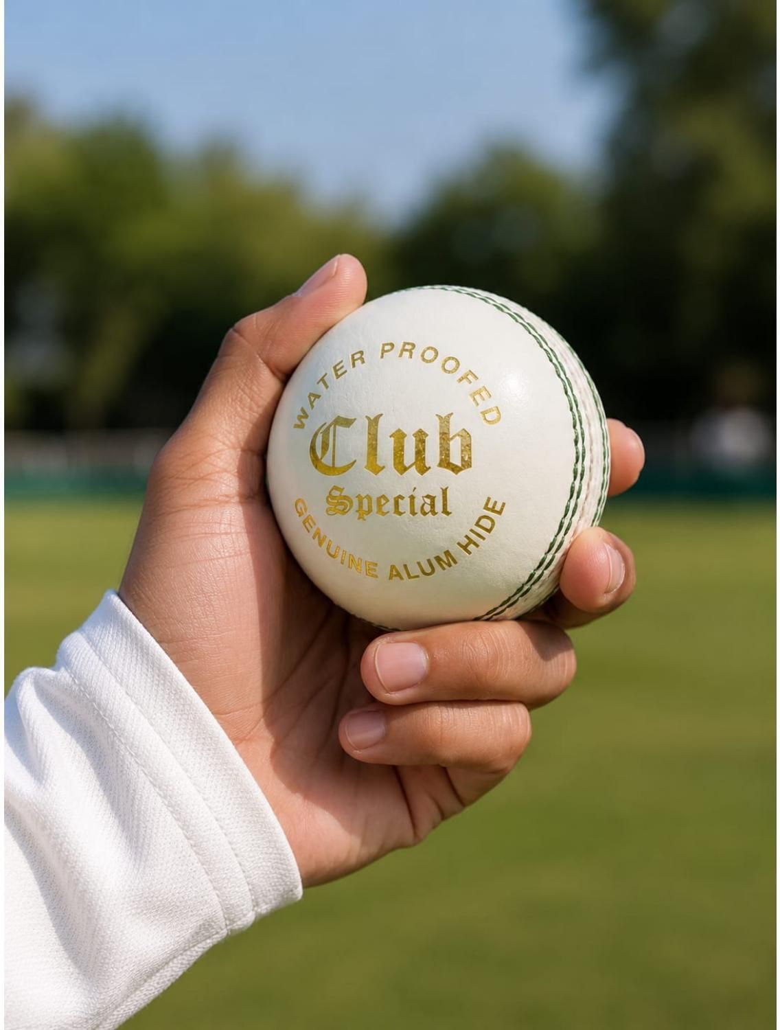 kargau High Performance White Cricket Ball with Strong Seam Cricket Leather Ball-picture-2