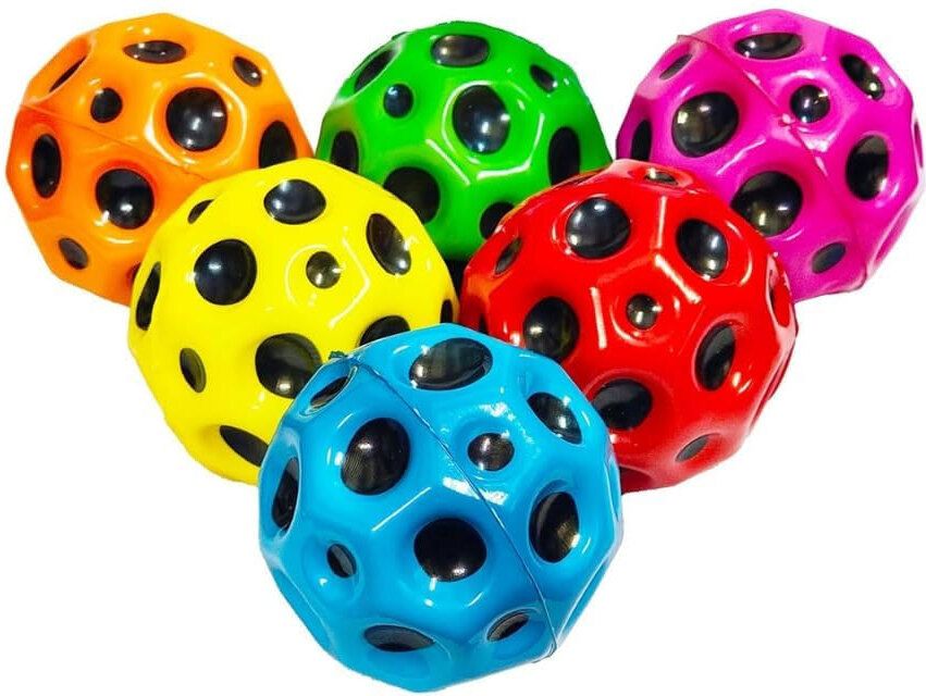 6Pcs Moon Balls Soft Bouncing, High Jumping Stress Relief Ball for Kids Adults Squash Ball-image-15