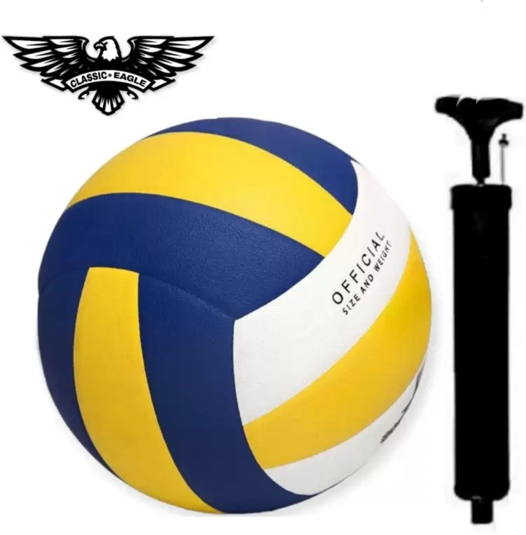 shorya OFFICIAL SIZE AND WEIGHT VOLLEYBALL WITH AIR PUMP (SIZE-4) Volleyball - Size: 4 image 1