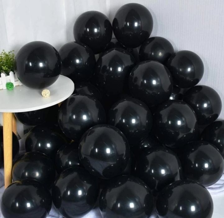 propsy Solid HD/Latex/Metallic 50 Balloons Black For Kids/Adult/Party/Birthday/Decorations Balloon-picture-11