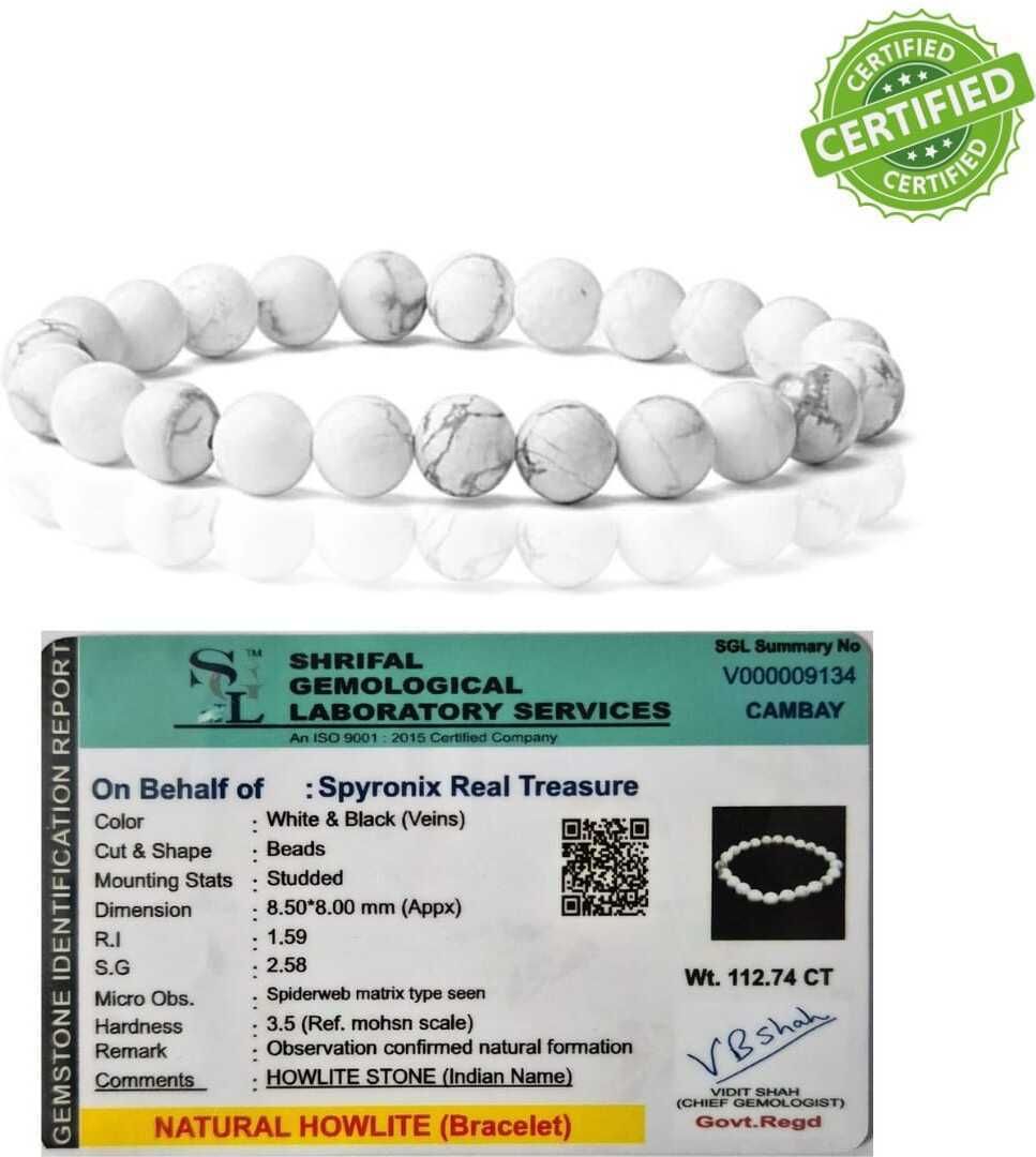 Stone, Howlite Crystal Bracelet