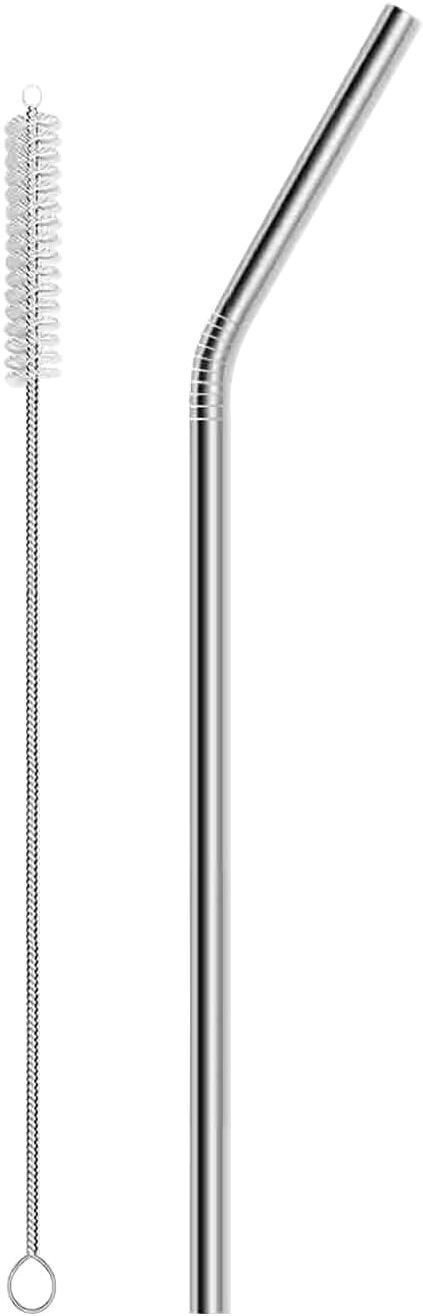 1 Straw Brush With 1 Bent Straw Reusable, Perfect for Cocktail-image-2