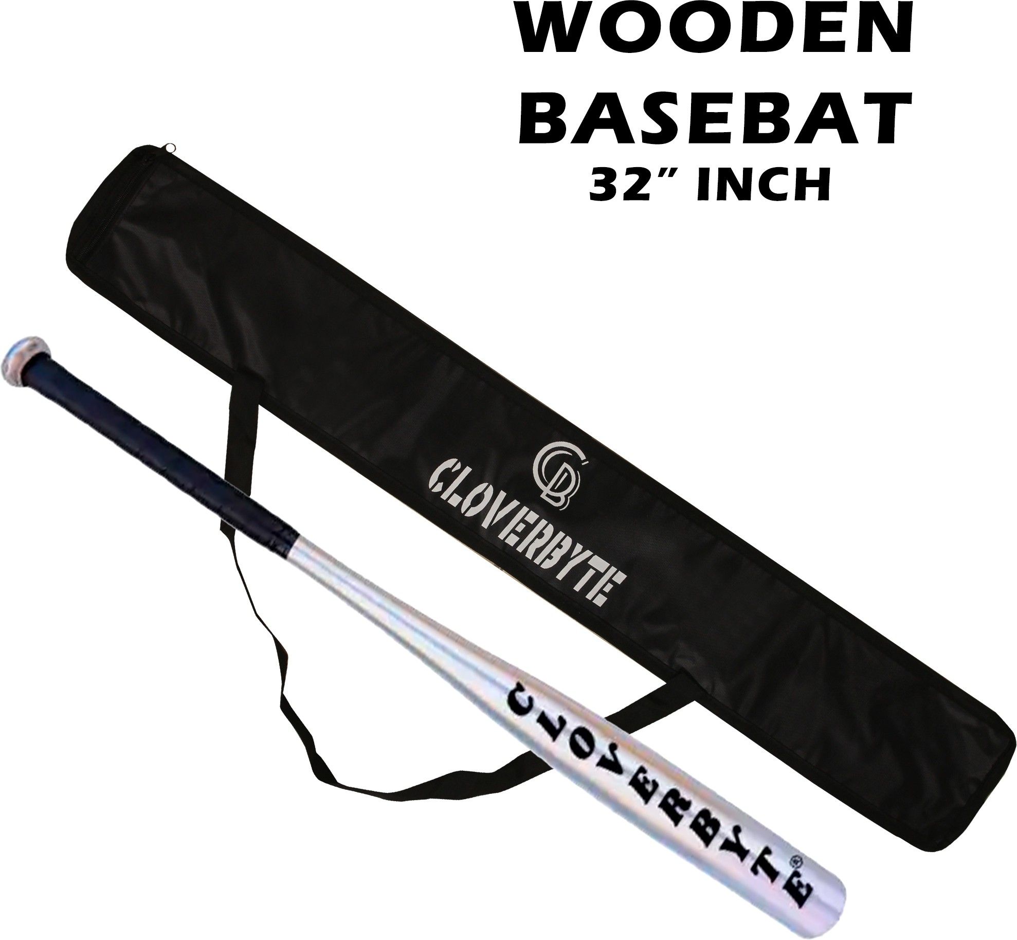 cloverbyte Wooden BaseBat Combo With Cover Heavy Duty for Self Defence With Basebat Cover Willow BaseballBat For 15+ Yrs-picture-20