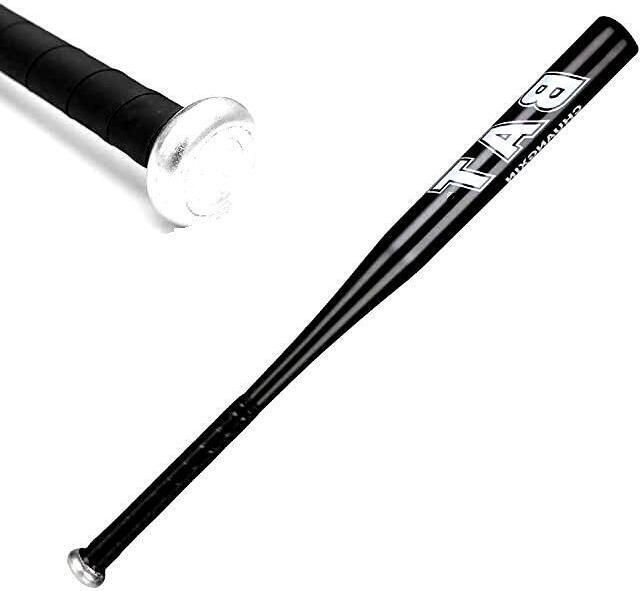 hackerx Non Slip Aluminum Alloy Baseball bat with Rubber Grip (Black) 34 inch Alloy Baseball Bat For 15+ Yrs-picture-1