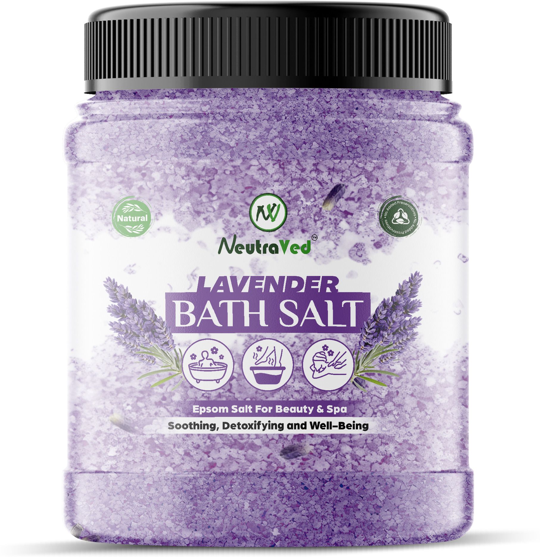 neutraved Epsom Salt for Bathing Lavender Bath Salt | Foot Soak Body Relaxing, Muscle Pain-picture-13