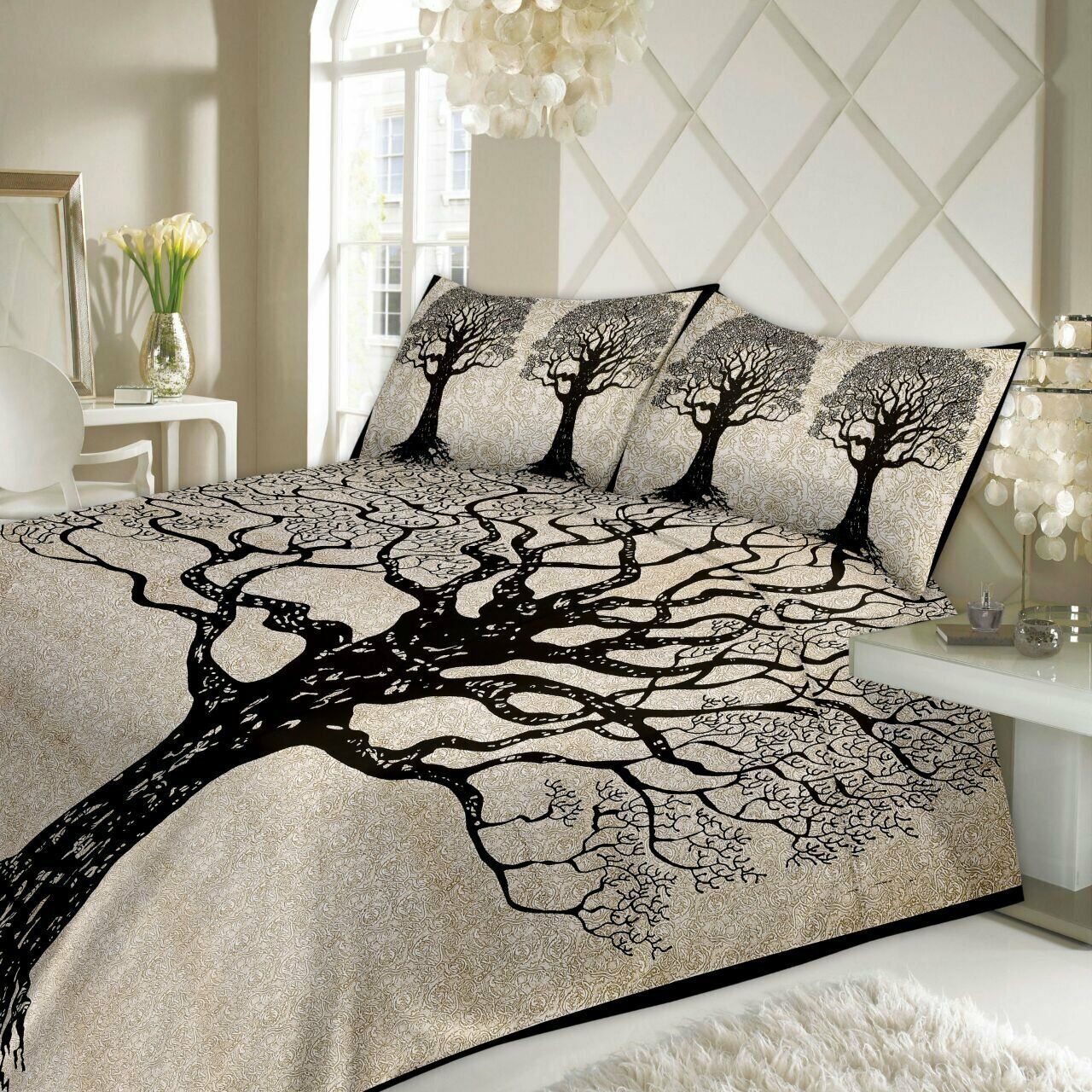 rachanaexport Cotton Double Flat 144 TC Jaipuri Prints Bedsheet-picture-25