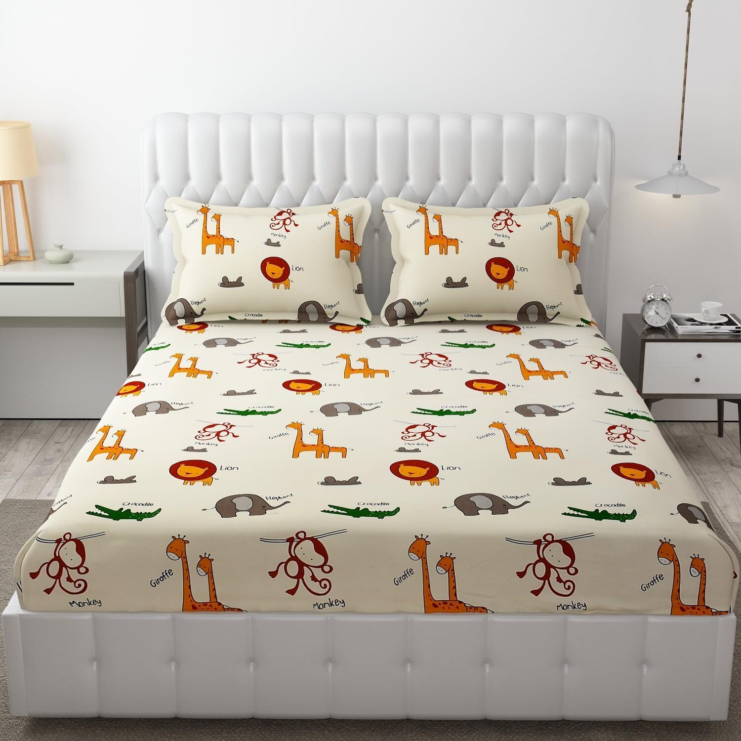 blenzza deco 180 TC Polycotton Double Printed Flat Bedsheet-picture-40