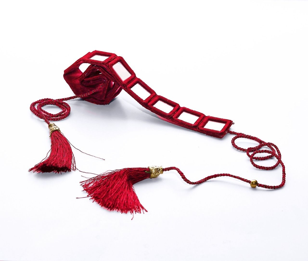 dwiza enterprise Women Maroon Fabric Belt-picture-31