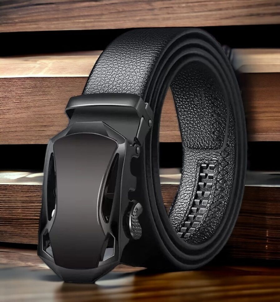 Men Casual Black Artificial Leather Belt-image-18