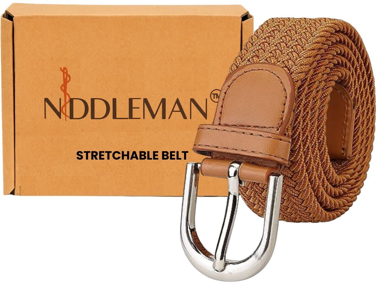 Men & Women Tan Canvas Belt-image-2