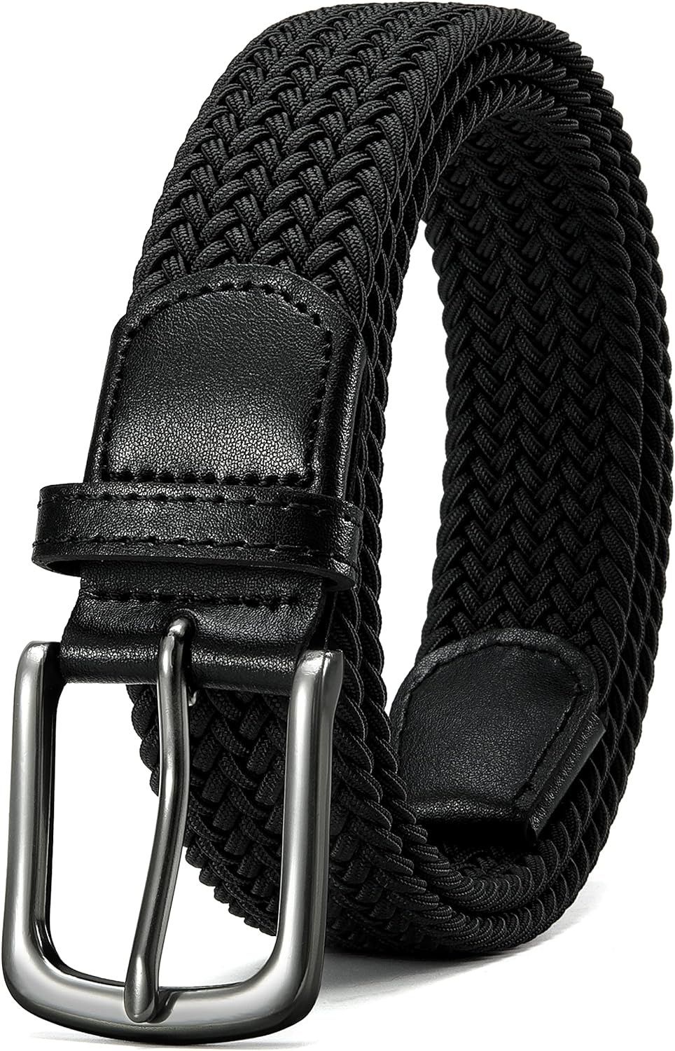 okara Men & Women Casual Black Fabric Belt-picture-24