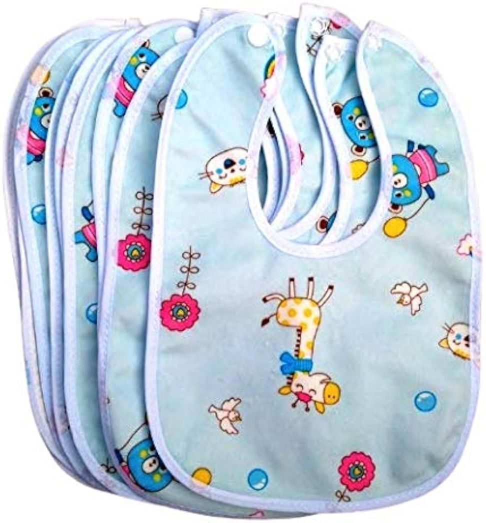 Baby Bibs for Newborn 0-6 Months | Reusable Cotton Fast Dry Bibs-image-17