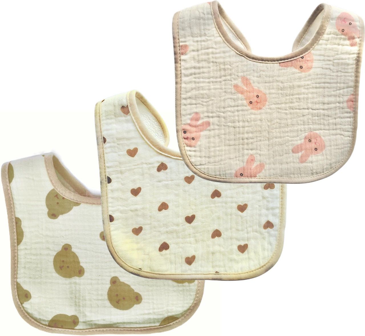 bigbought Premium Muslin Cotton Bib for Baby 3–36 Month | Waterproof | Reusable-picture-16