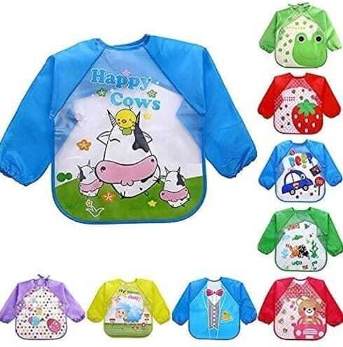 flengo; made for you Full Sleeve Washable Waterproof Bib For Babies/Kids (Assorted Color) (Pack of 1)-picture-33
