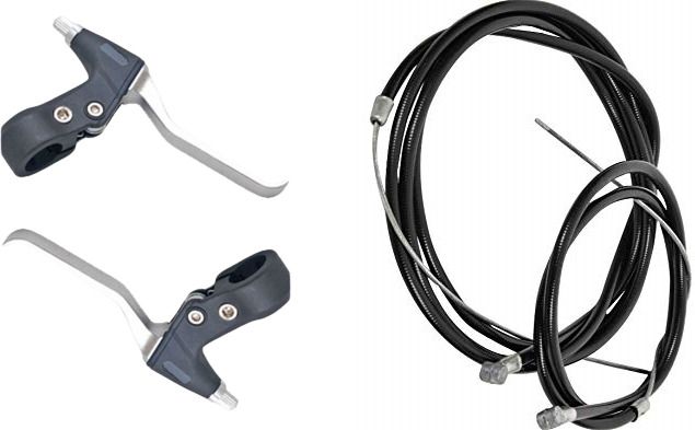 Bicycle V Brake Lever Alloy Clutch Silver Wire Set Power Disc Brakes Bikes Brake Shoe-image-7