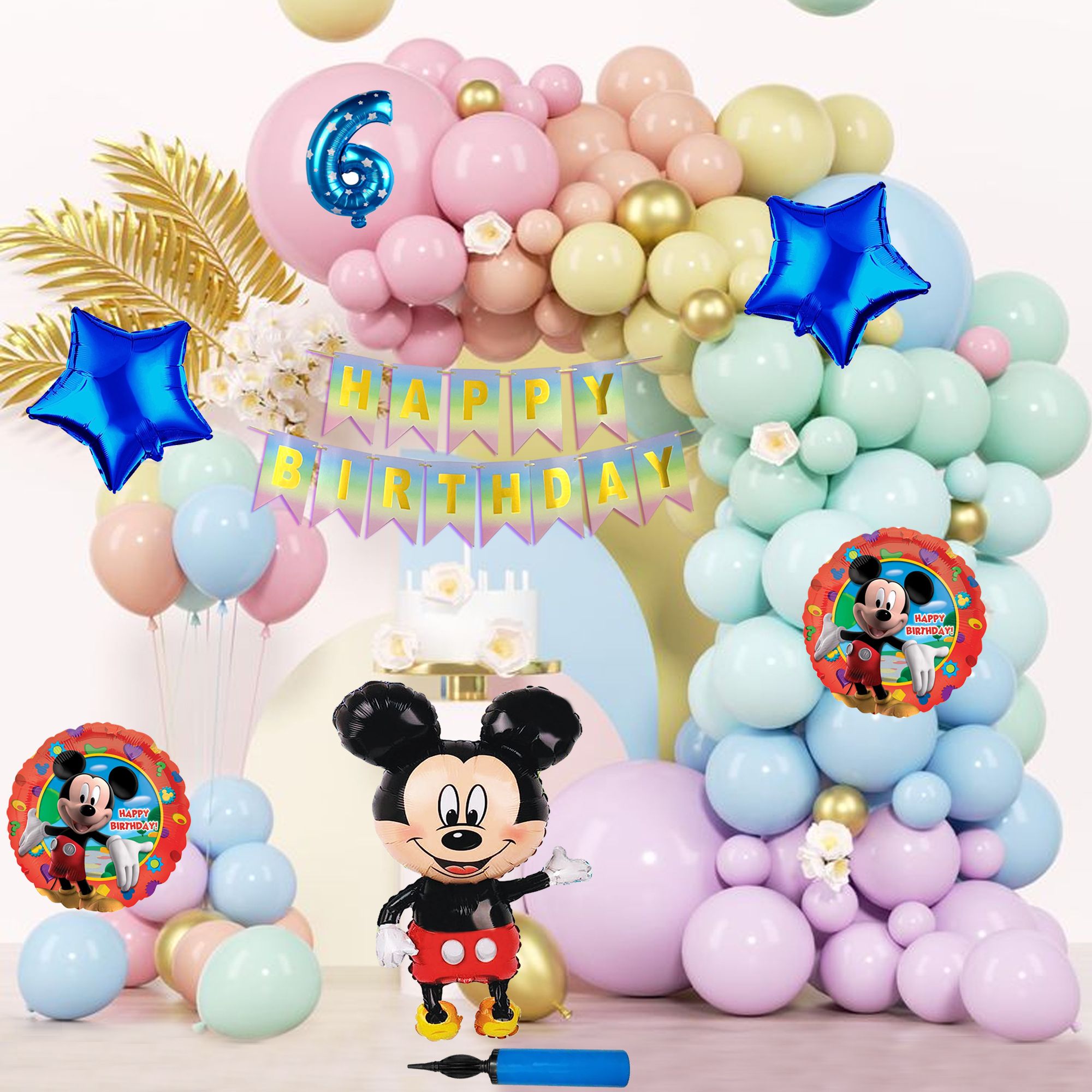 Mickey Mouse Theme Sixth 6th Birthday Decoration Kit For Boys Party Items Set-image-47