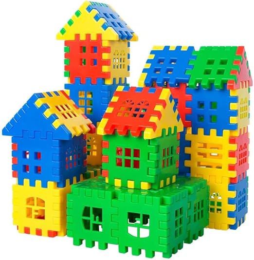 aarozworld Happy House for Kids- Blocks Game for Girls & Boys 52pcs Blocks House-picture-45