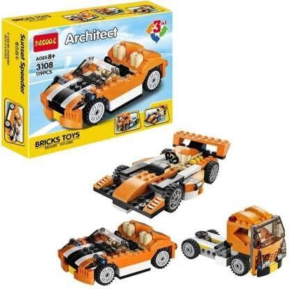 sanchi creation 3 in 1 Architect Brick Toys 145+ Pieces Age 6+ Building Block Toy Set Education-picture-3