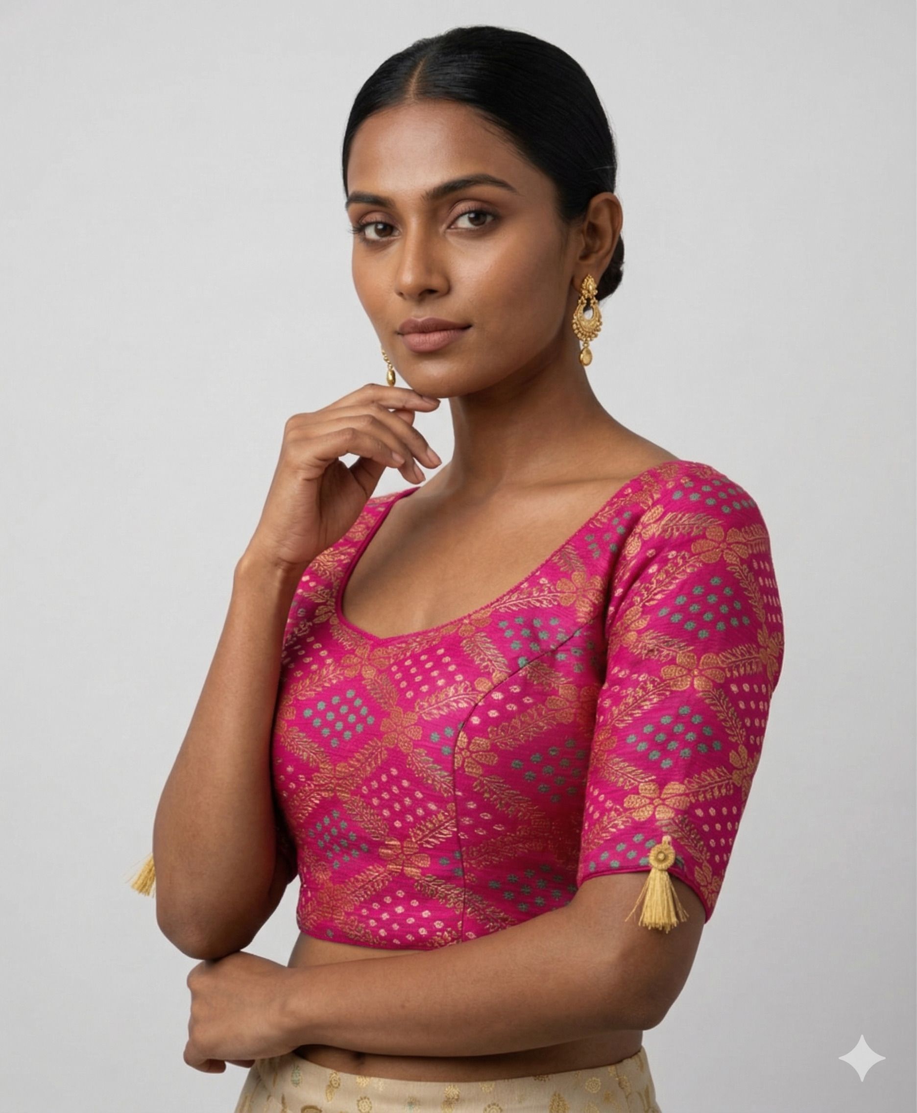 Round Neck Women Blouse-image-20