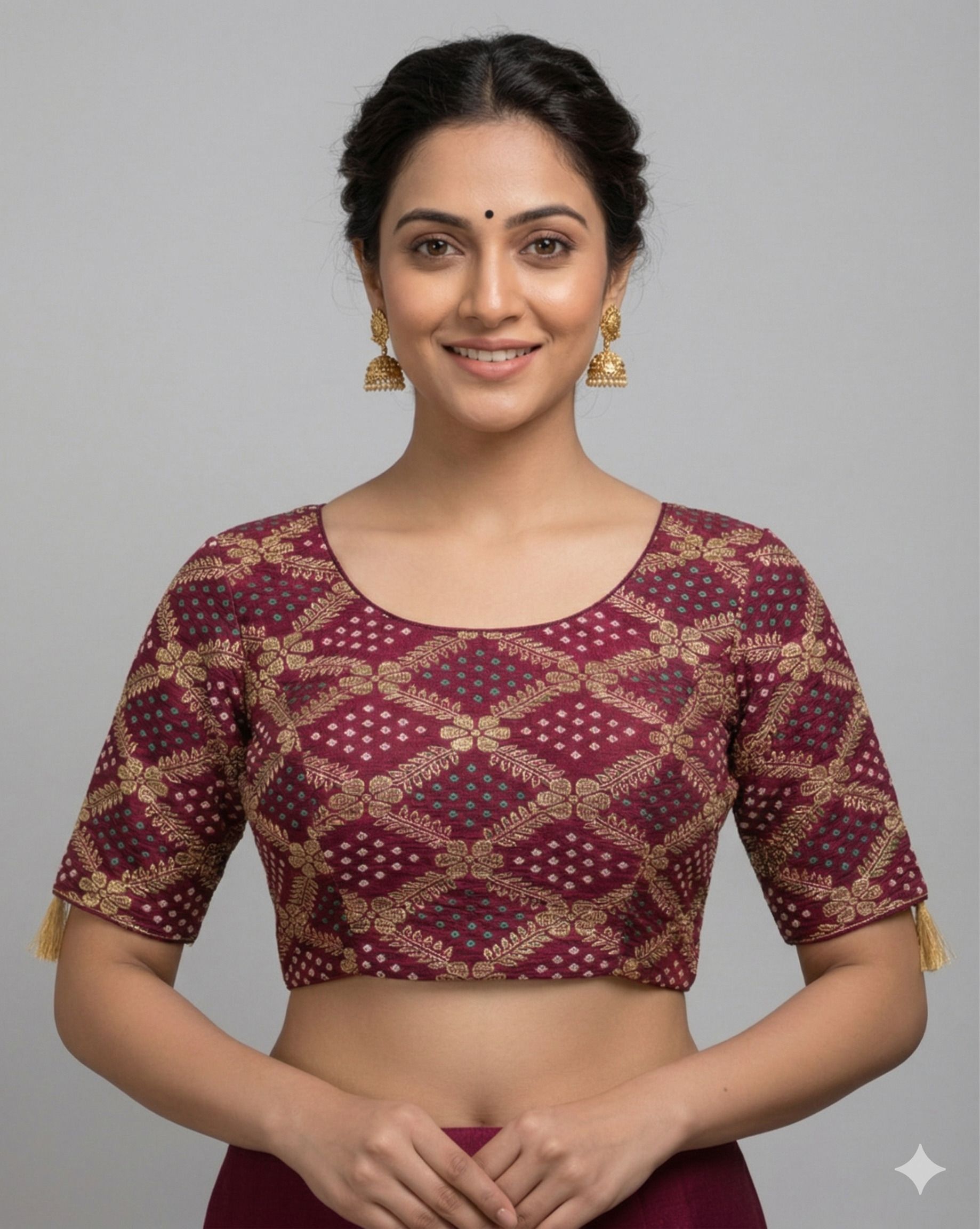 Round Neck Women Blouse-image-23