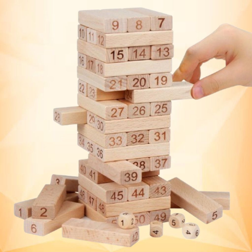 ozoriva Durable Wooden Stacking Tower Challenge with Smooth Edges-picture-10