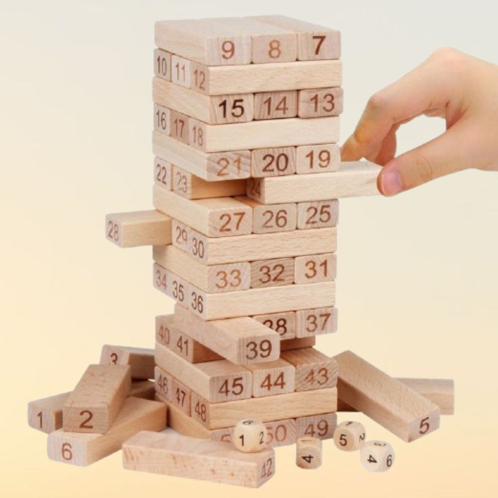 ozoriva Classic Wooden Tower Challenge Set for Family Bonding Moments-picture-13
