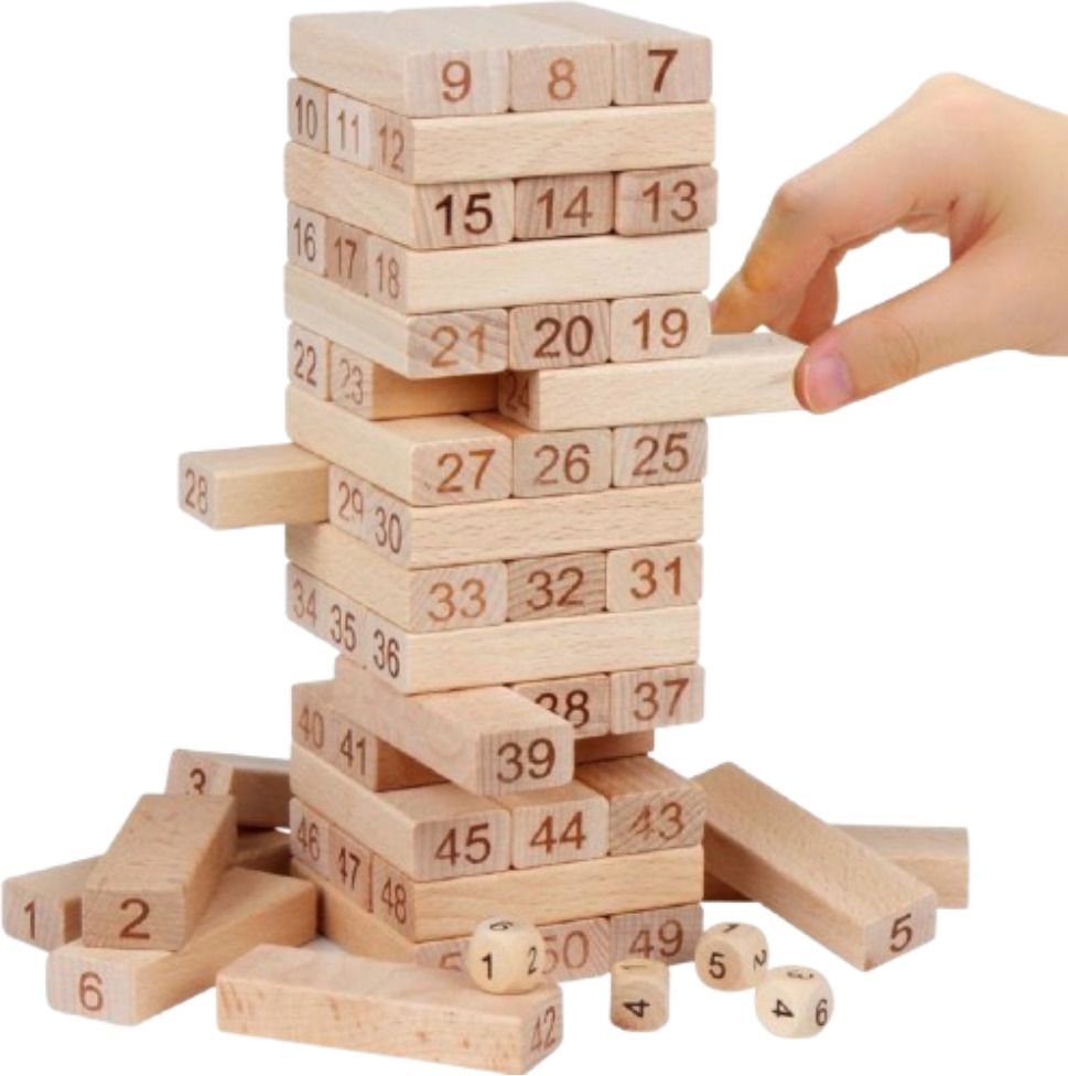 ozoriva Wooden Family Challenge Tower Game with Smooth Numbered Blocks-picture-14