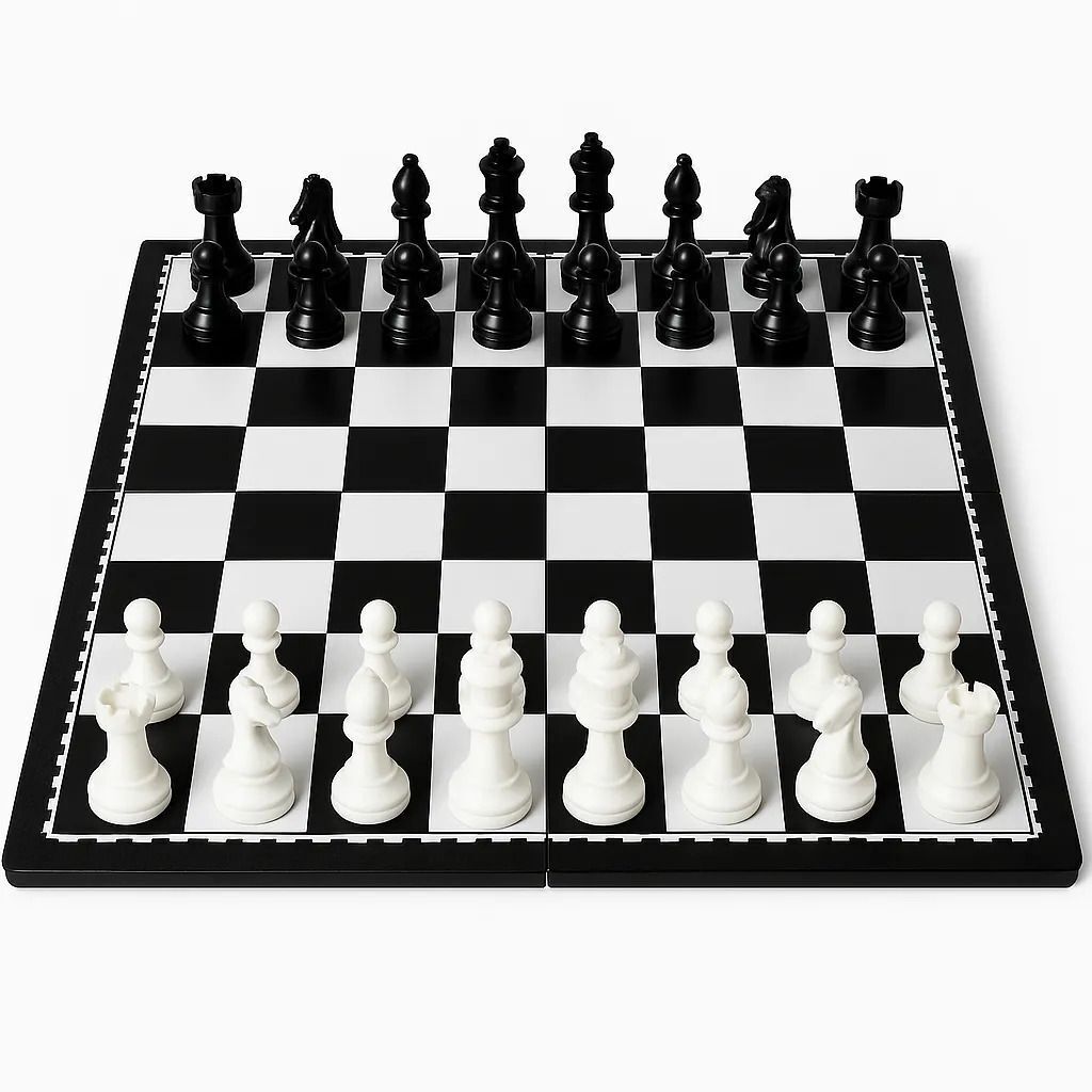 mikkora Super Foldable Chess Board Set with Lightweight Plastic Pieces – 32 cm Educational Board Games-picture-11