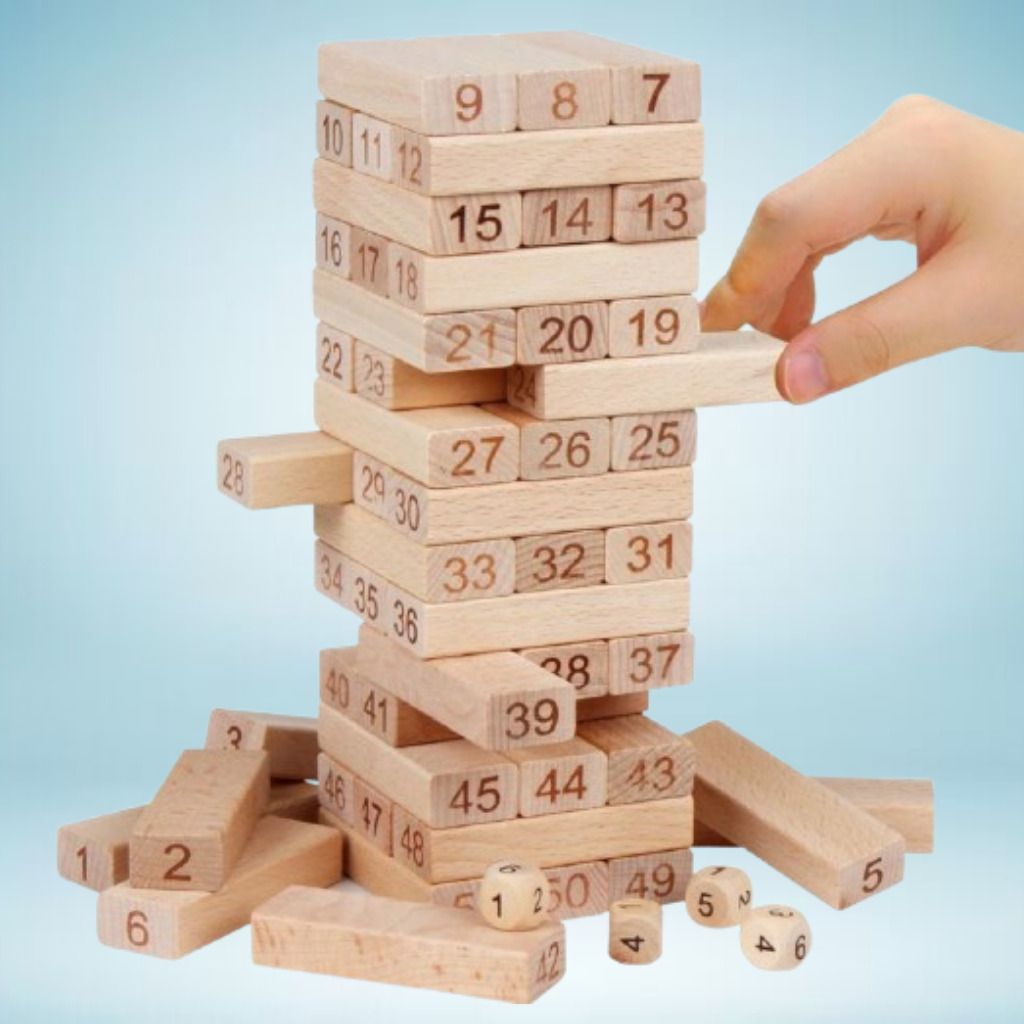 ozoriva Wooden Number Balance Tower Game for Kids and Adults Alike-picture-15