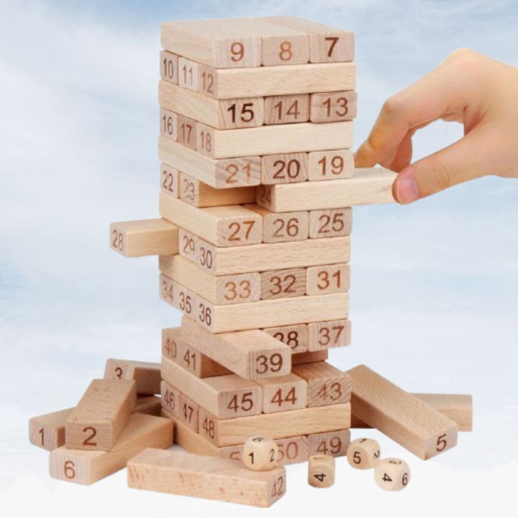 ozoriva Wooden Number Tower Skill Game for Kids and Adult Competitions-picture-18