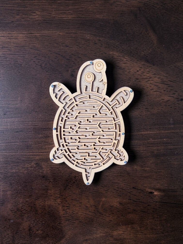 playxa Wooden Turtle Shape Maze Activity Board Puzzle Toy for Kids Learning and Play Board Game Accessories-picture-45