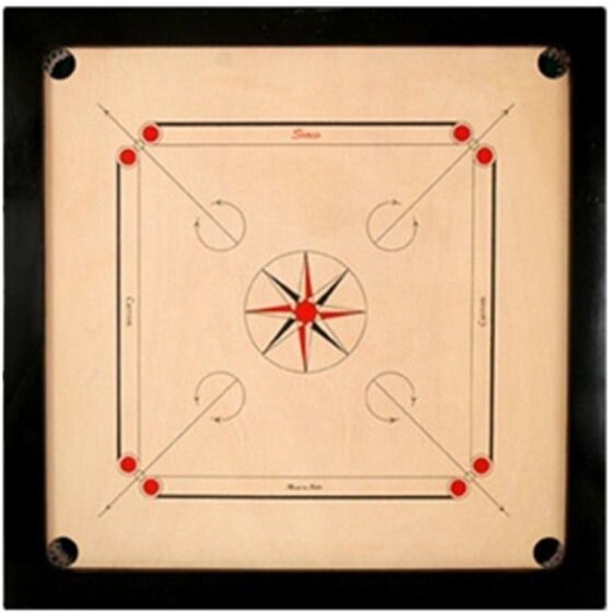 Full Size 32 Inch Wooden With Crystal CoinStriker,Powder RoundPocket 5 cm Carrom Board-image-26