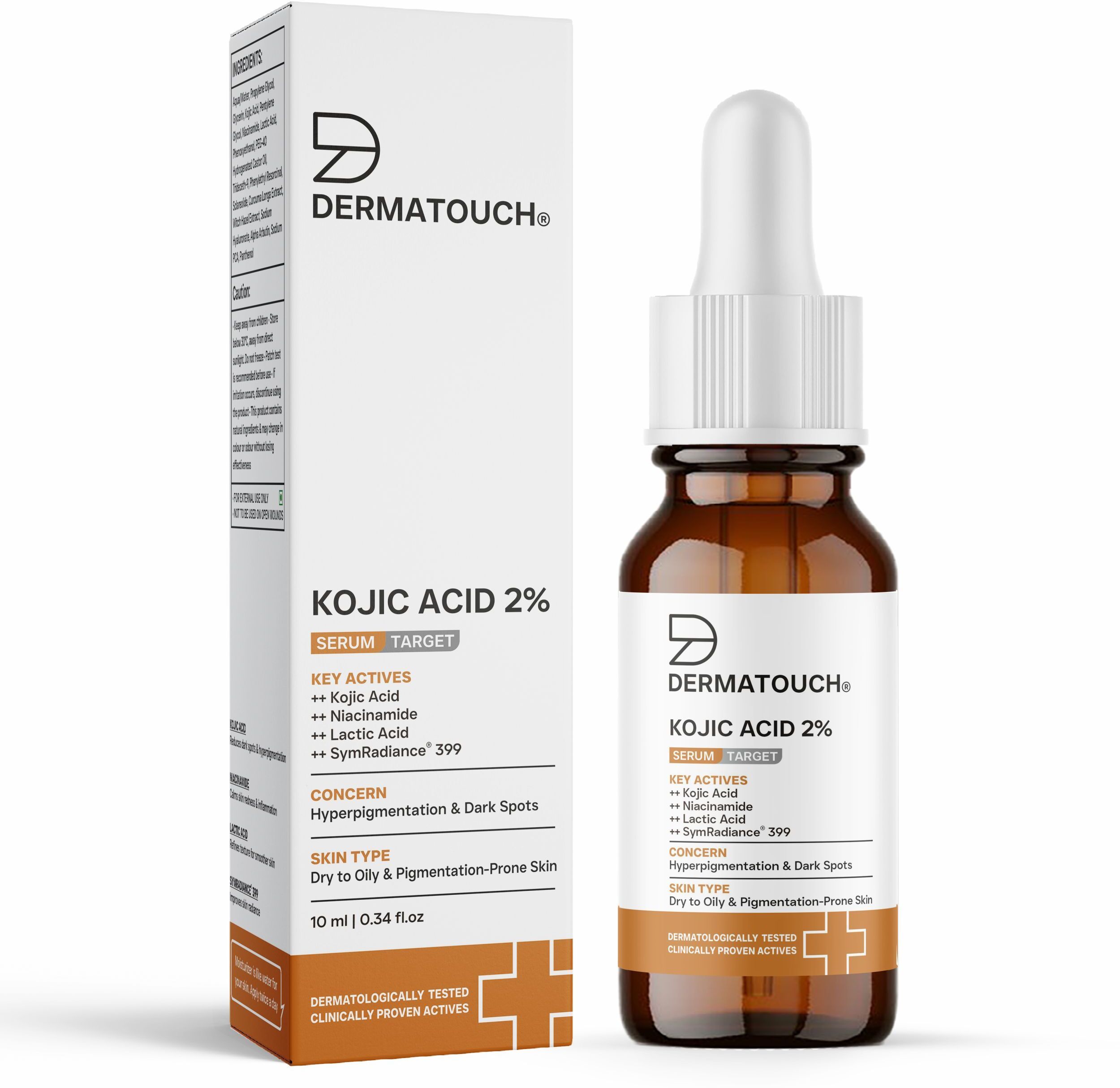 Dermatouch Kojic Acid 2% Face Serum for- Hyperpigmentaion & Dark Spots for Dry to Oily & Pigmentation-Prone Skin