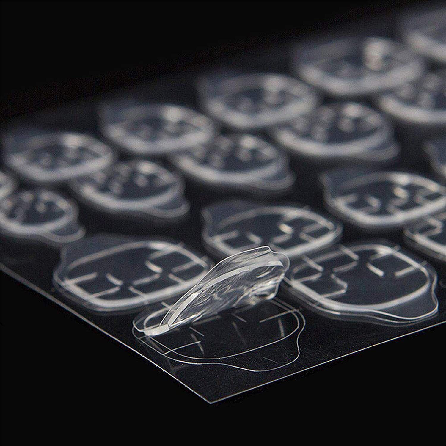 voiish 4 Sheet (96 pics) Nail Glue Stricker Double-side,Glue Jelly Gel Tape Adhesive-picture-29