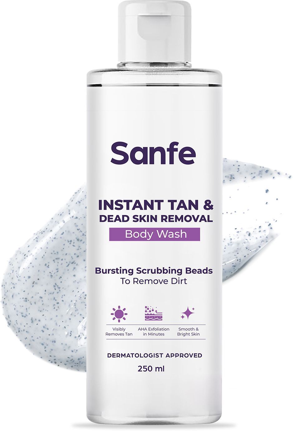 sanfe Instant Tan & Dead Skin Removal Exfoliating Body Wash | For men & women-picture-17