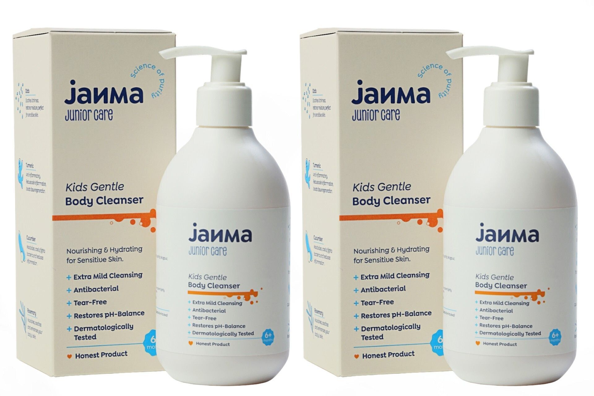 janma care Kids Gentle Body Wash 100% Vegan with Rosemary, Turmeric For Babies & Kids Combo-picture-11