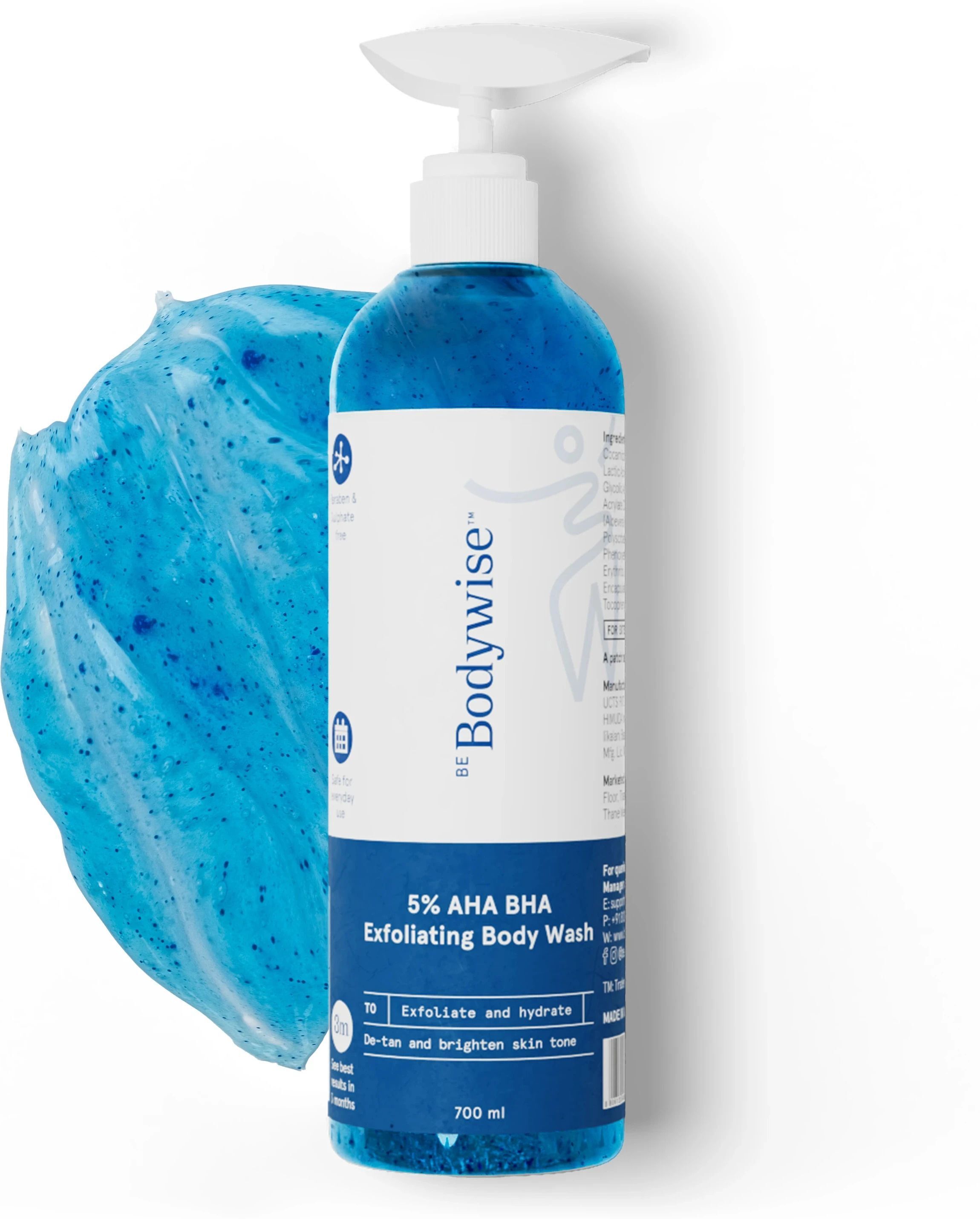 be bodywise 5% AHA BHA Exfoliating Body Wash |1% Salicylic Acid, 3% Lactic Acid | Shower Gel-picture-12