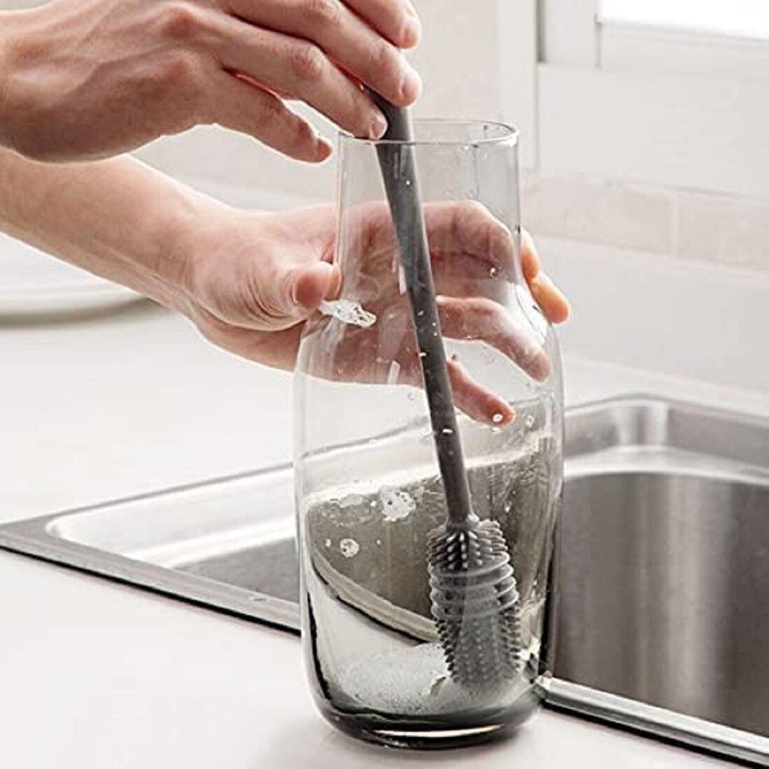 yjenterprise Bottle Cleaning Brush for Washing Water Bottle, Narrow Neck Containers pack of 1-picture-18
