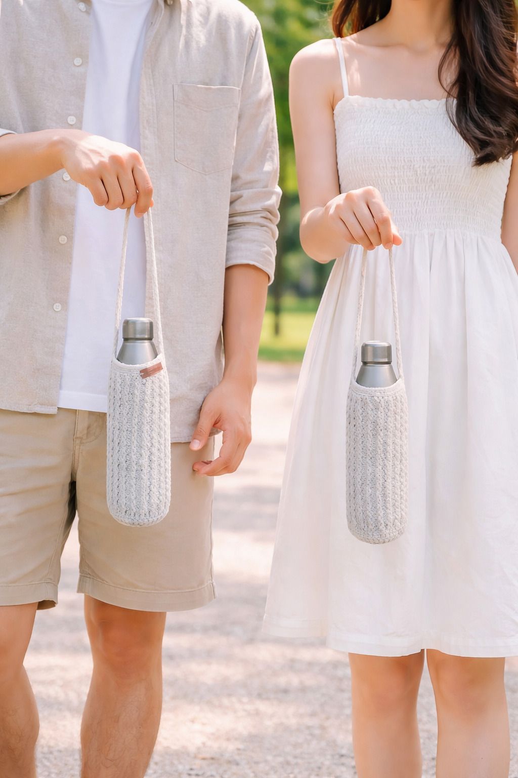 nilu craft Water bottle carry bag Pack of 2(1 Liter and 2 Liter bag)-picture-2