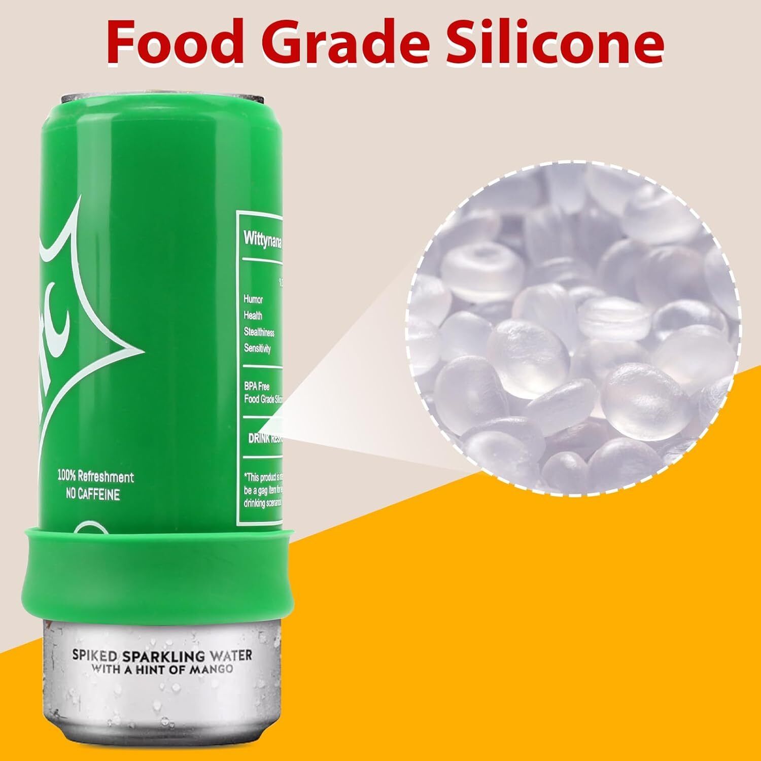 tinsuhg Silicone Can Covers - Cover Can Like Soda Pop, Included Beer Opener-picture-17