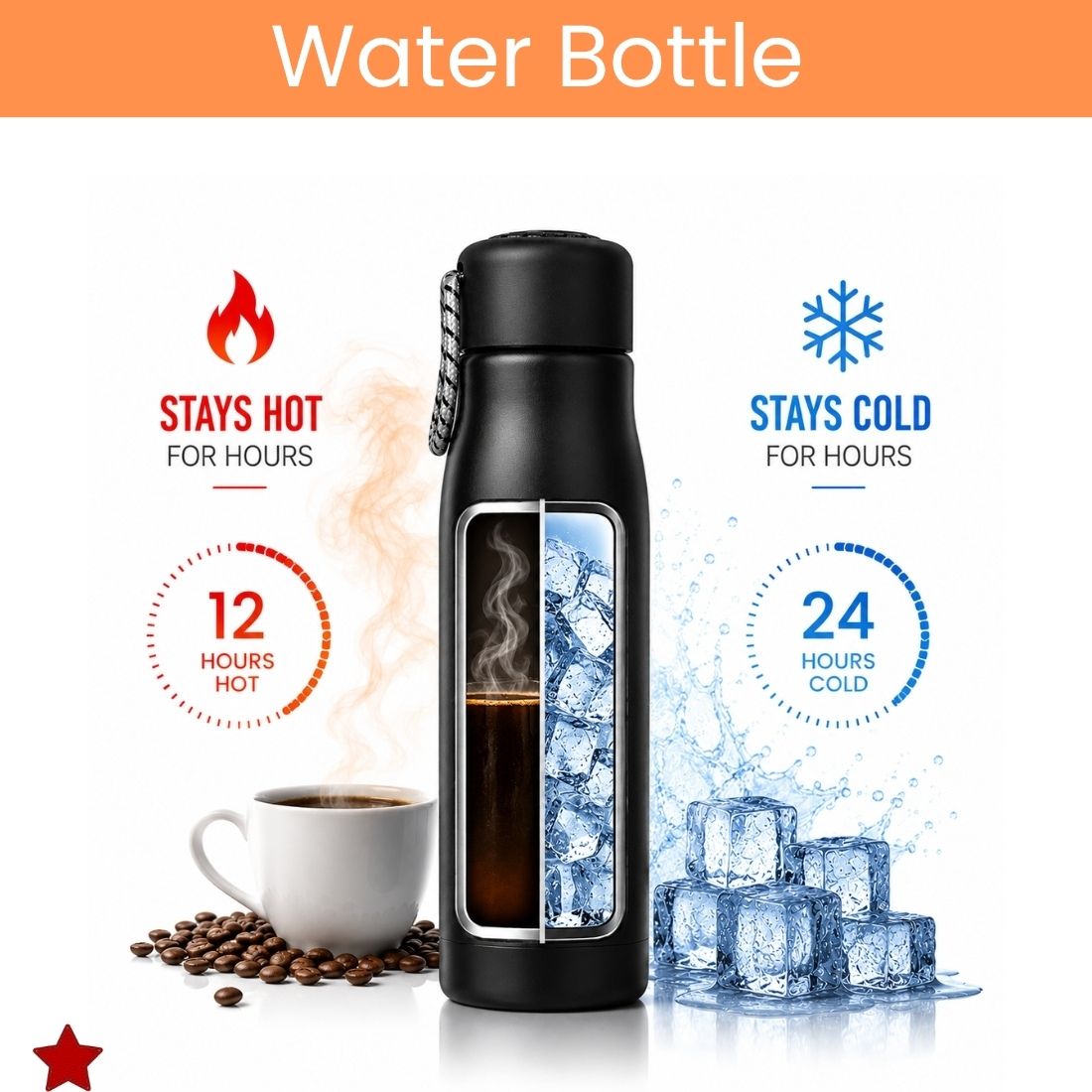clairbell Stainless Steel Vacuum Insulated Thermal Water Bottle With Dori Handle WI294 500 ml Stainless Steel Bottle-picture-34