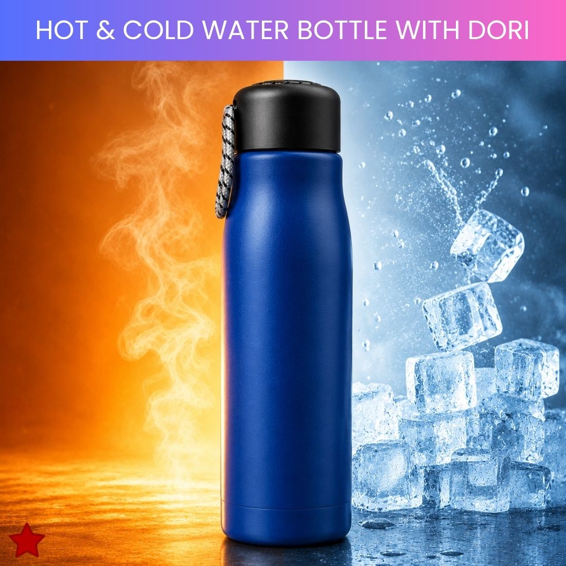 clairbell Stainless Steel Vacuum Insulated Thermal Water Bottle With Dori Handle QI409 500 ml Stainless Steel Bottle-picture-35