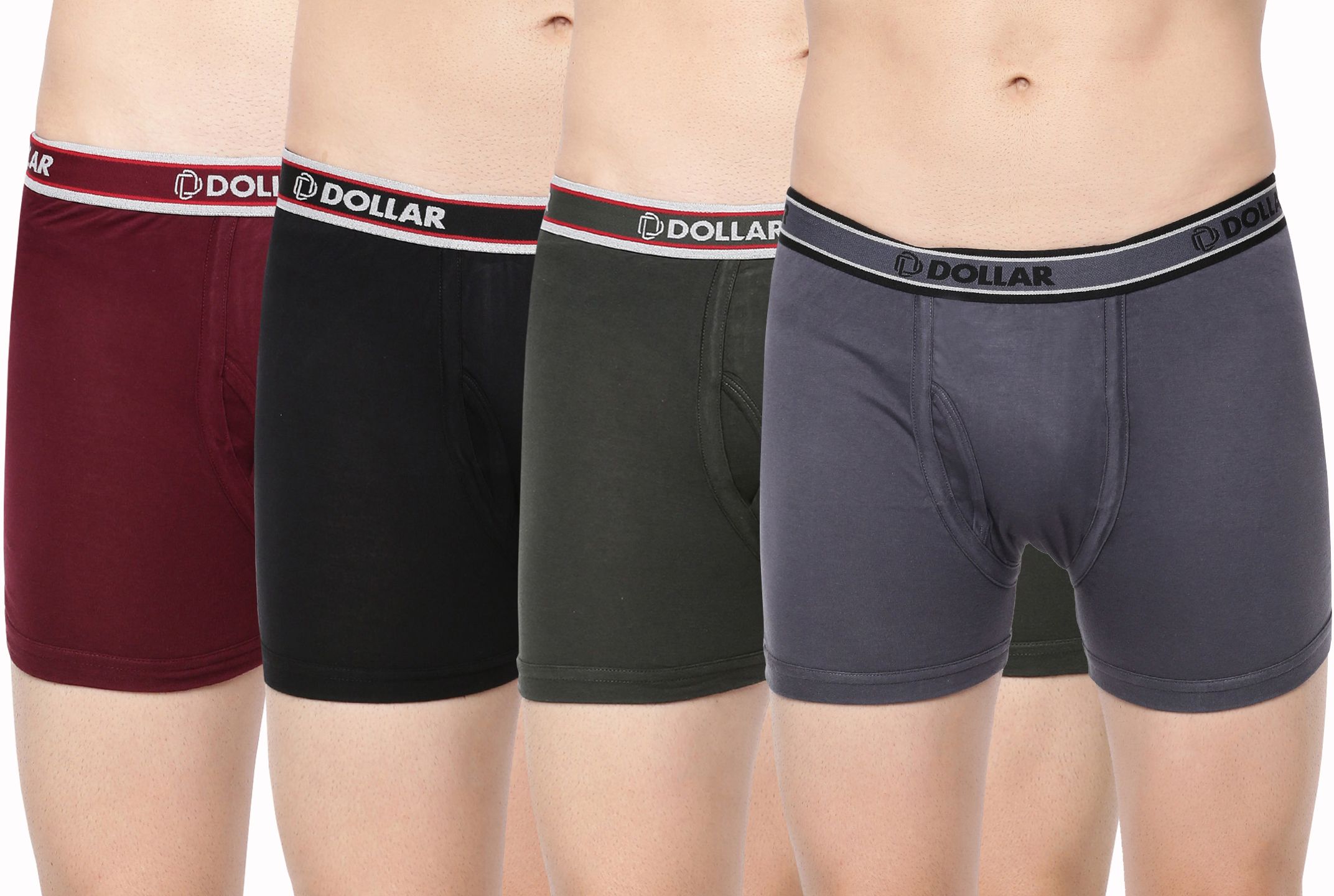 Pack of 4 Combed Cotton Classy Solid Men Trunk