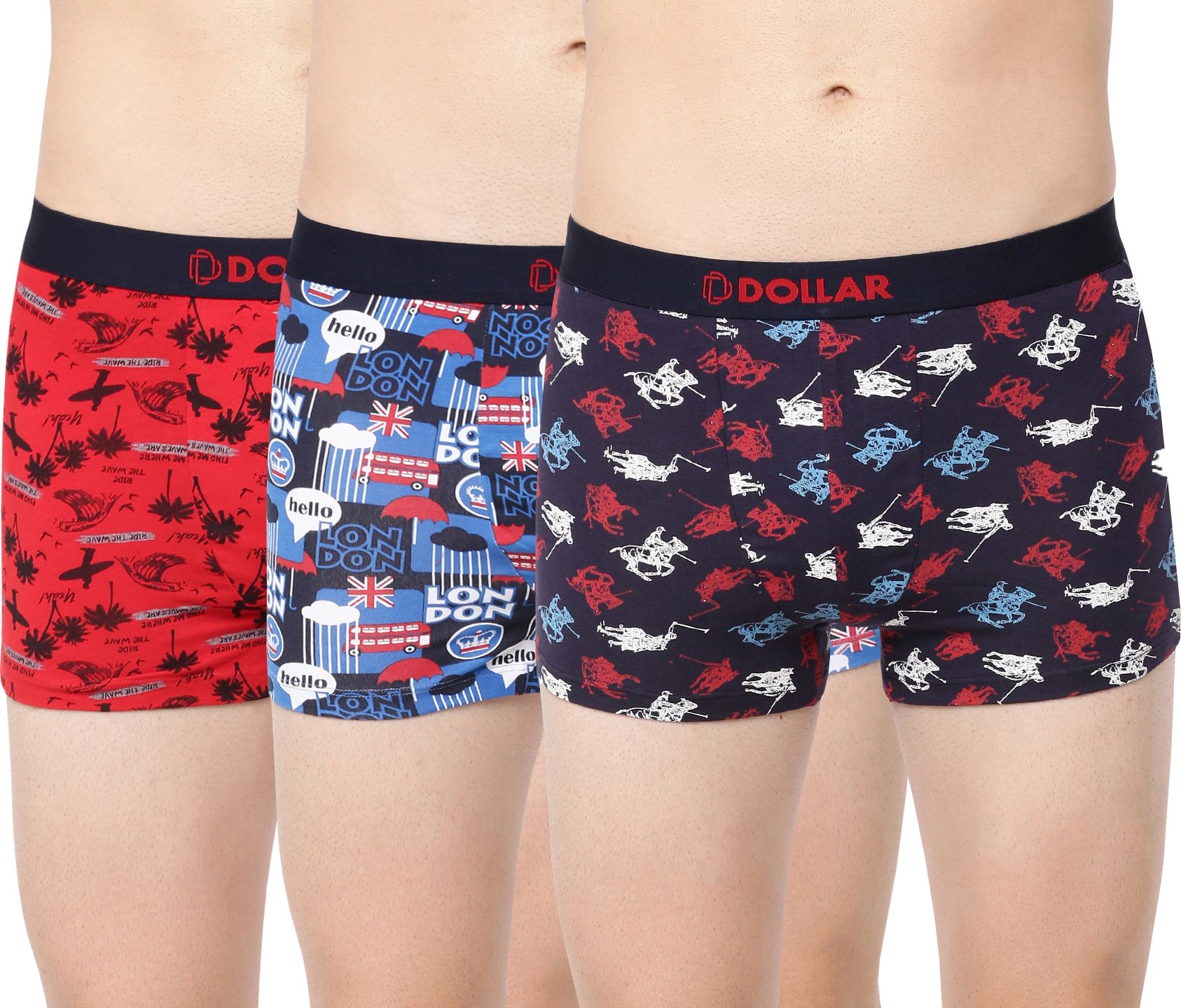 dollar bigboss Pack of 3 Combed Cotton Trendy Printed Men Trunk-picture-16