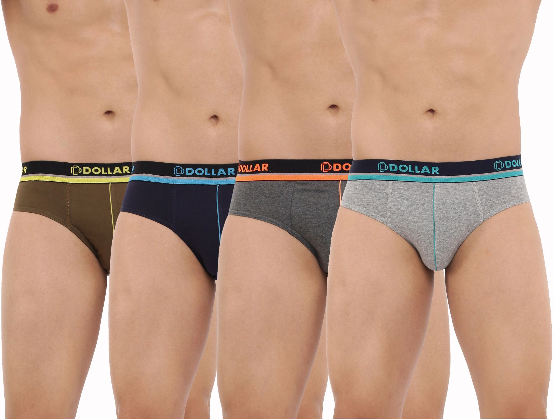 Pack of 4 Super Combed Cotton Solid Men Brief