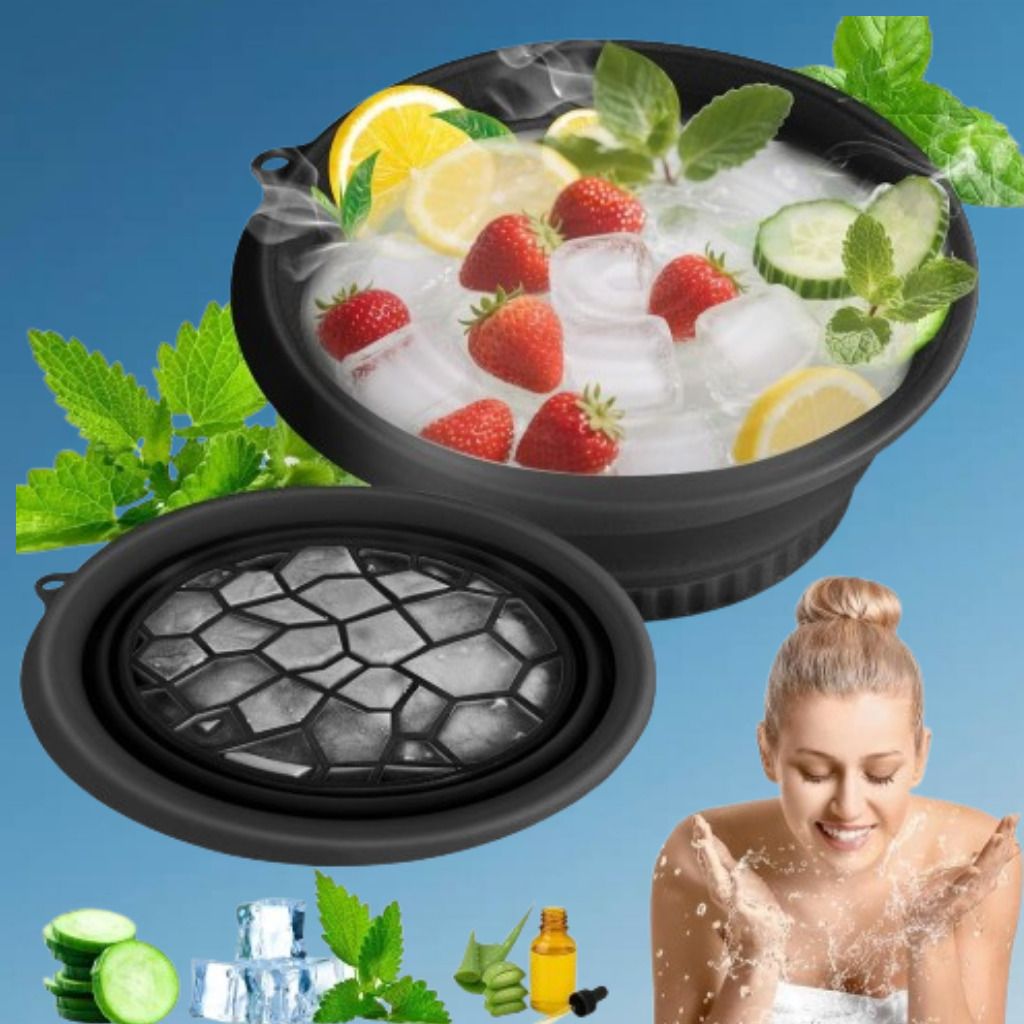 zucline Silicone Massage Bowl Ice Bucket with Smooth Finish and Grip Handle Disposable-picture-47