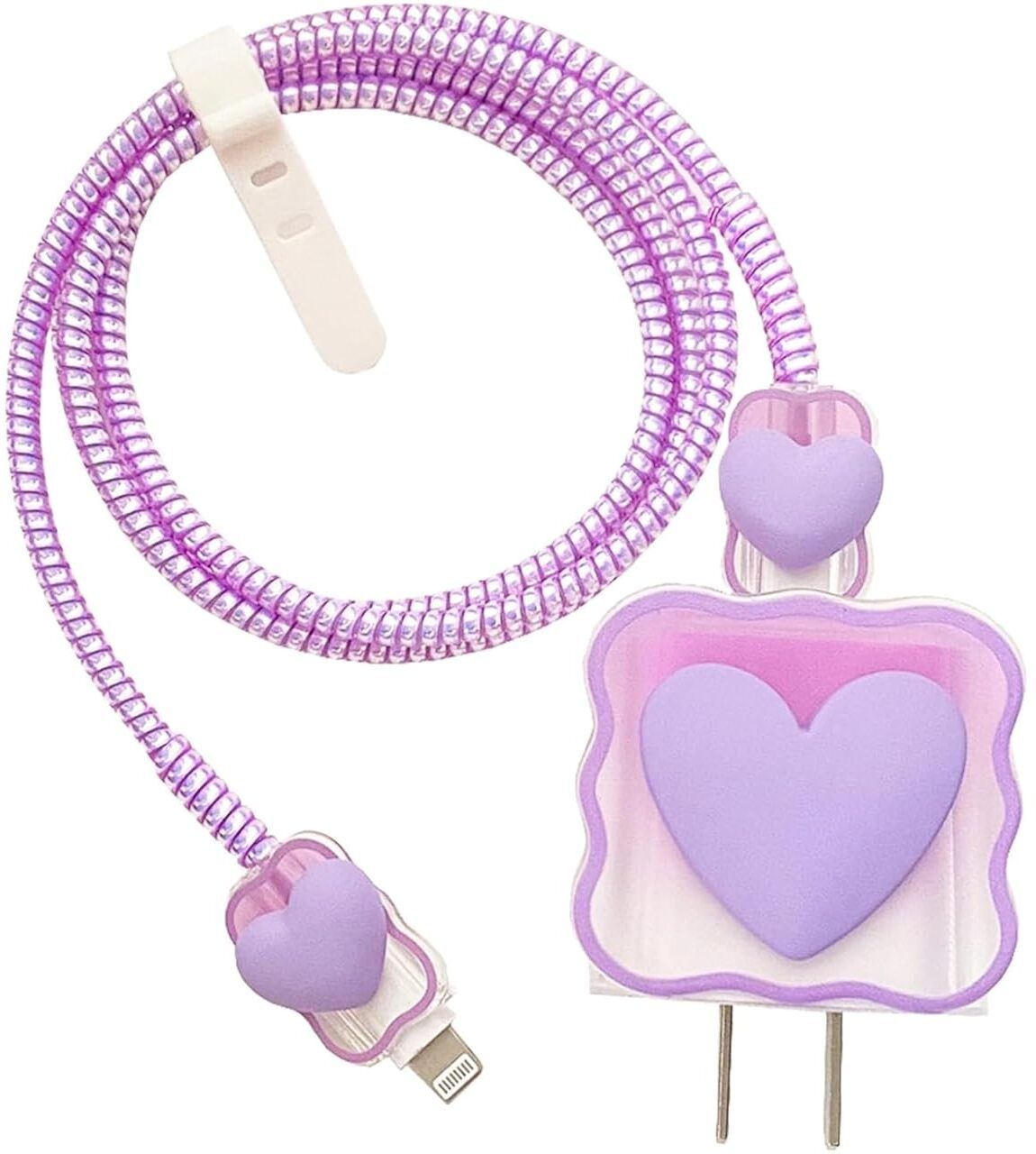 Twikka Charger Cover for iPhone 18W-20W Charger Protector Cute Heart Cable Protector-picture-18