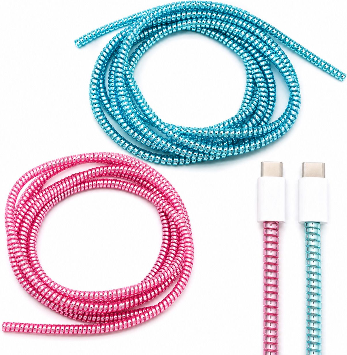 HH FEMMORA Metallic Charger Cable Protector Spring Guard for USB Charging Cable Cable Protector-picture-43