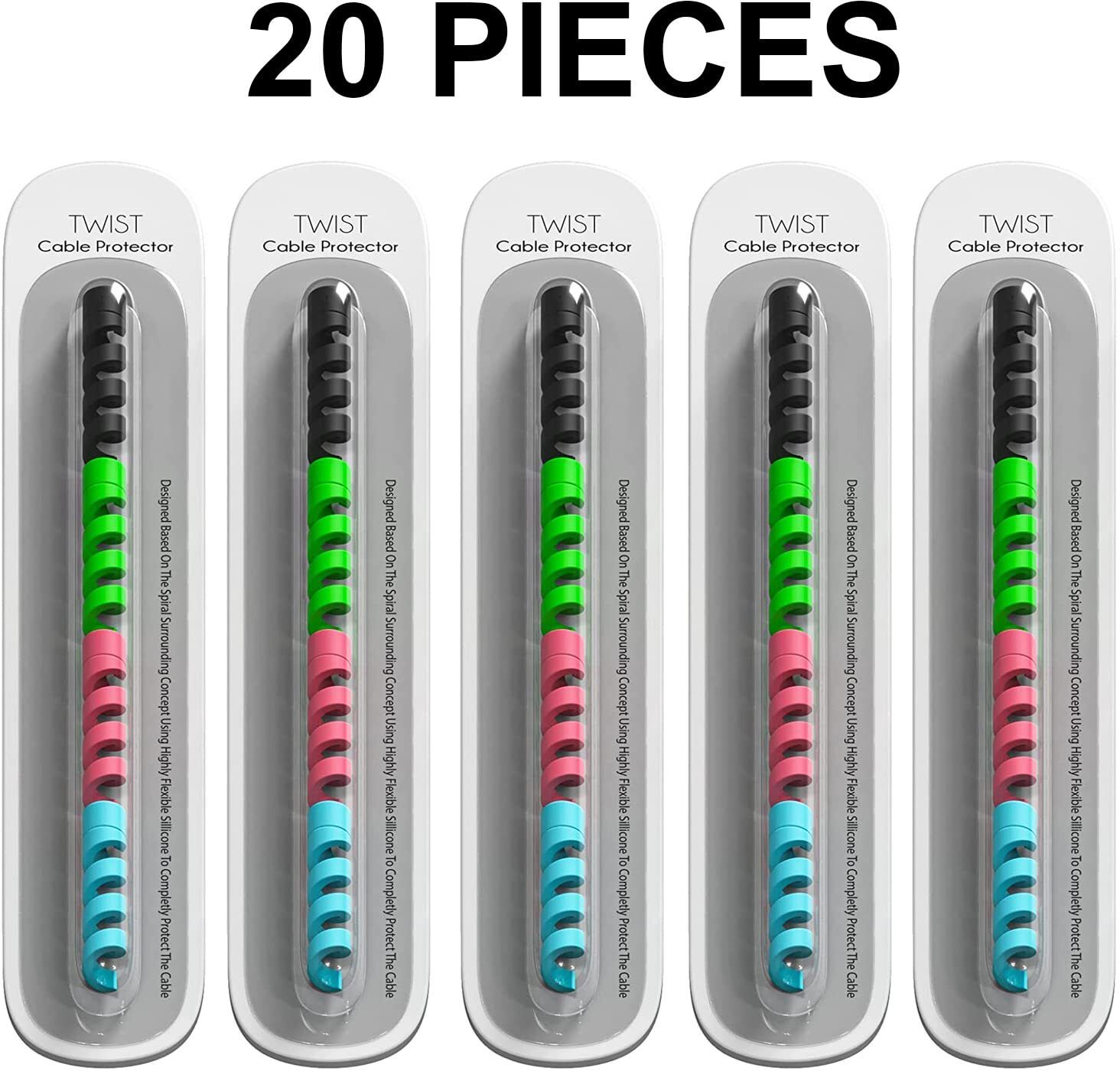 SANEHA Cable drop clips for wire protection (Pack of 5) 20 pcs Cable Protector-image-9