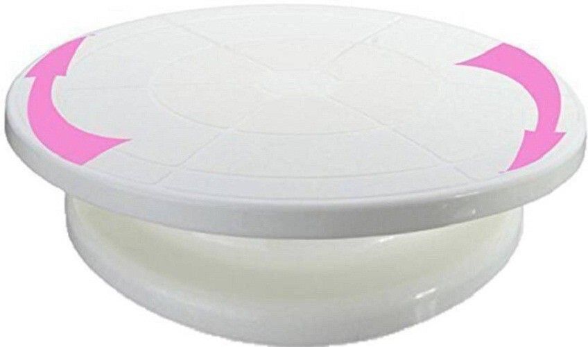 pgk traders CAKE 360' REVOLVING TURNTABLE FOR CELEBRATING CAKE PARTY Plastic Cake Server-picture-38